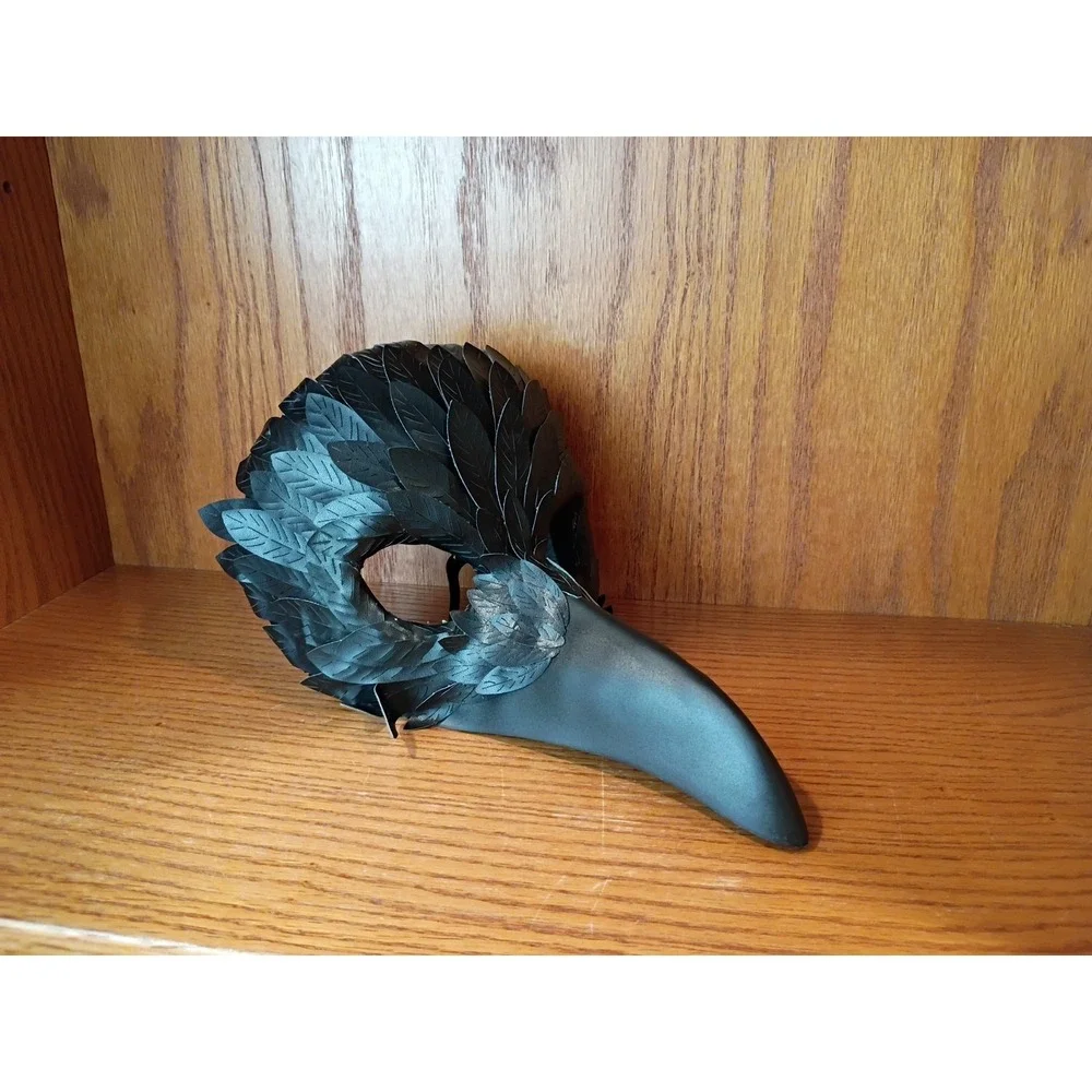 Smiffys Raven Mask Black Crow Long Beak Purge Halloween Masque Adult